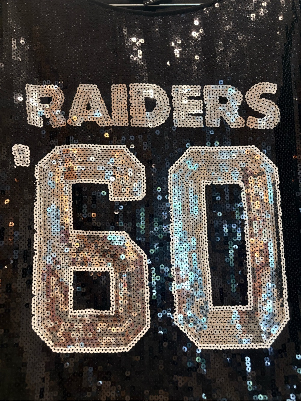 Wild Collective Raiders Women’s Sequined Football Jersey - Size M - Picture 3 of 8